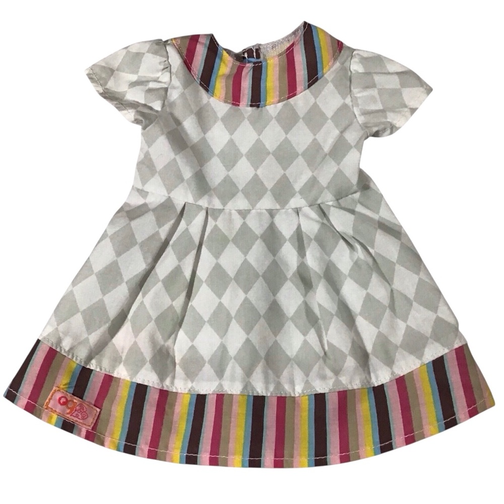 OG Our Generation Doll Dress Diamonds Checks Stripes